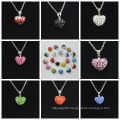Low price Shamballa Necklace Wholesale Heart Shape New Arrival Crystal Clay Shamballa With Silver Chains Necklace